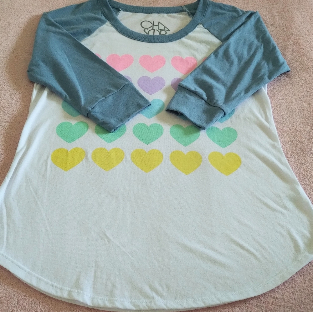 Chaser Pastel Hearts💕 Raglan (Baseball⚾) Tee - Picture 9 of 12